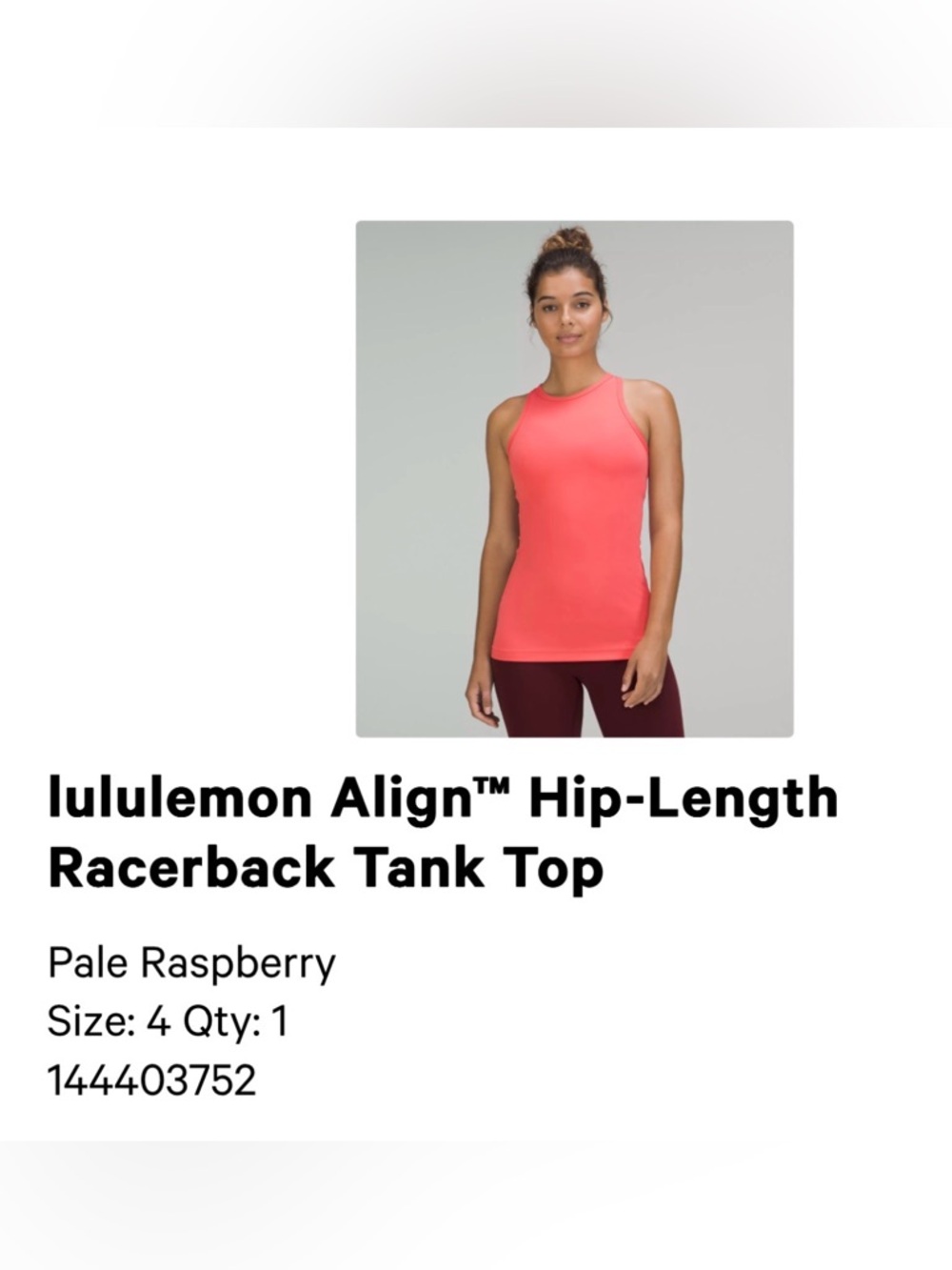 lululemon athletica align hip length top